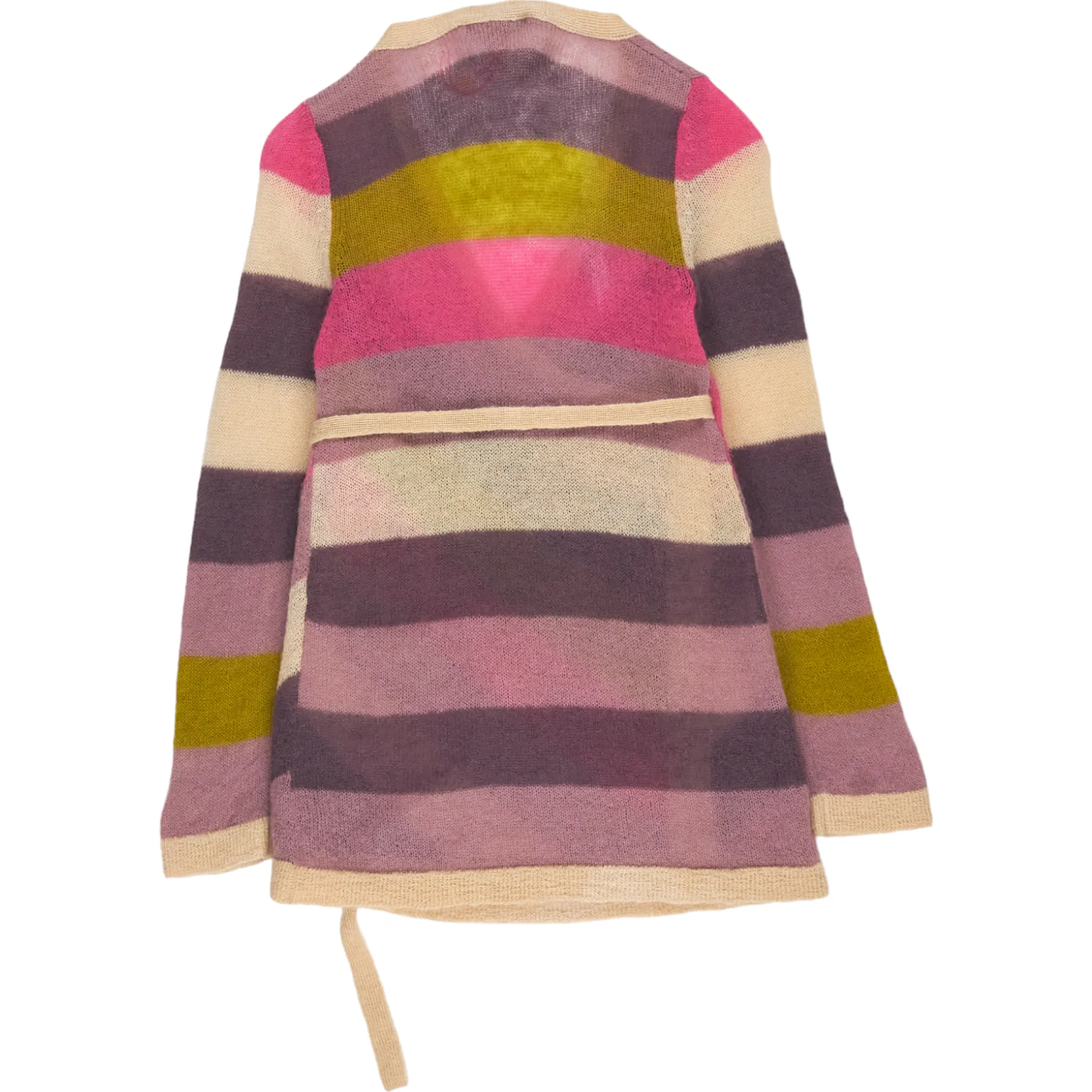 Orla Kiely Plum Striped Mohair Wrap Cardigan