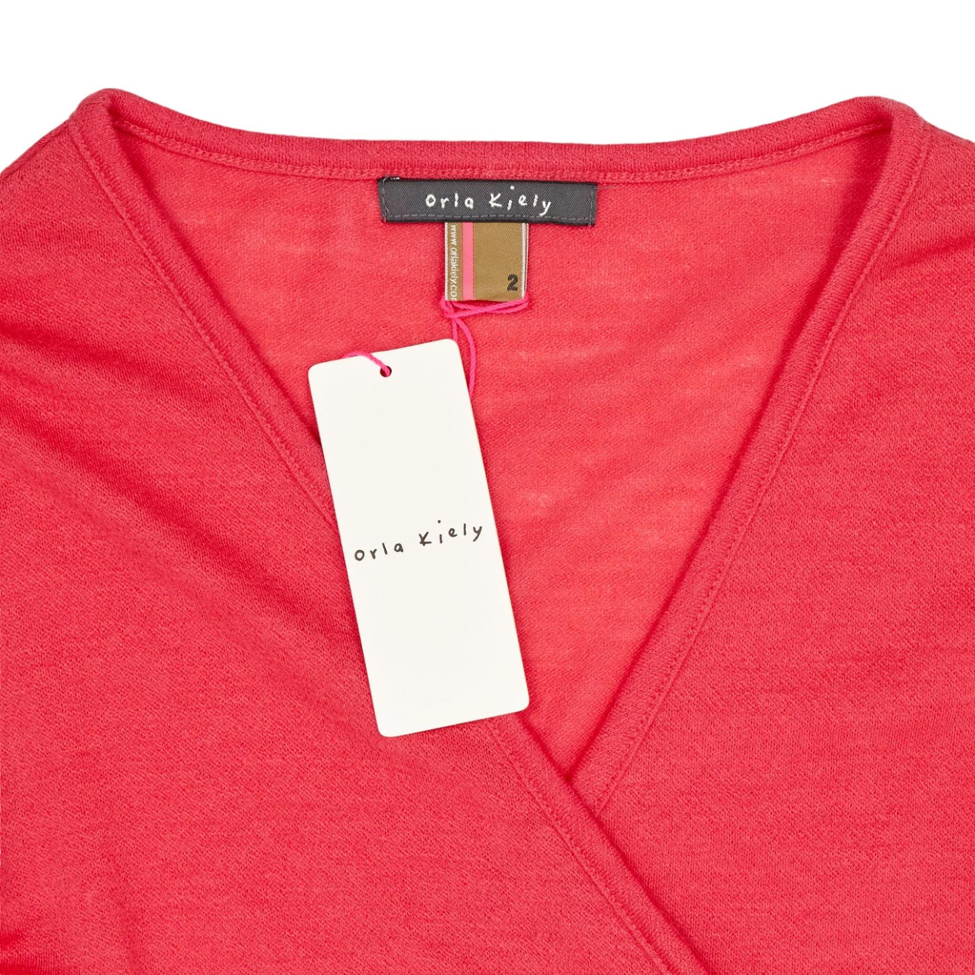 Orla Kiely Red Wrap Top