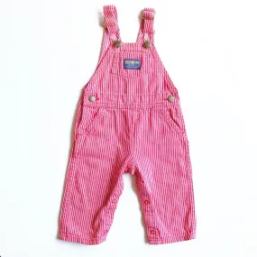 Osh Kosh Hickory Stripe overalls size 12-18 months