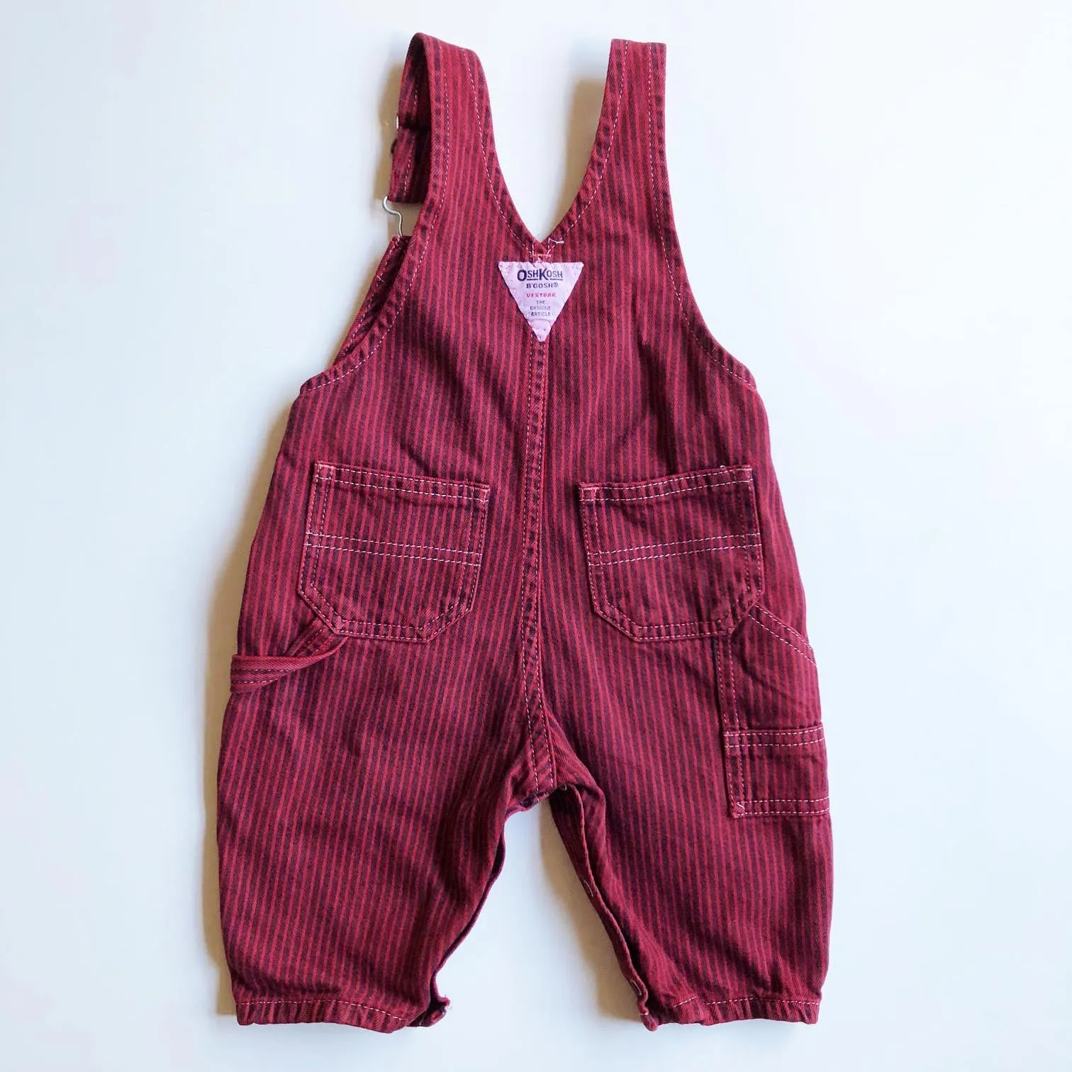 Osh Kosh Little Hickory Stripe Overalls Size 3-9 months