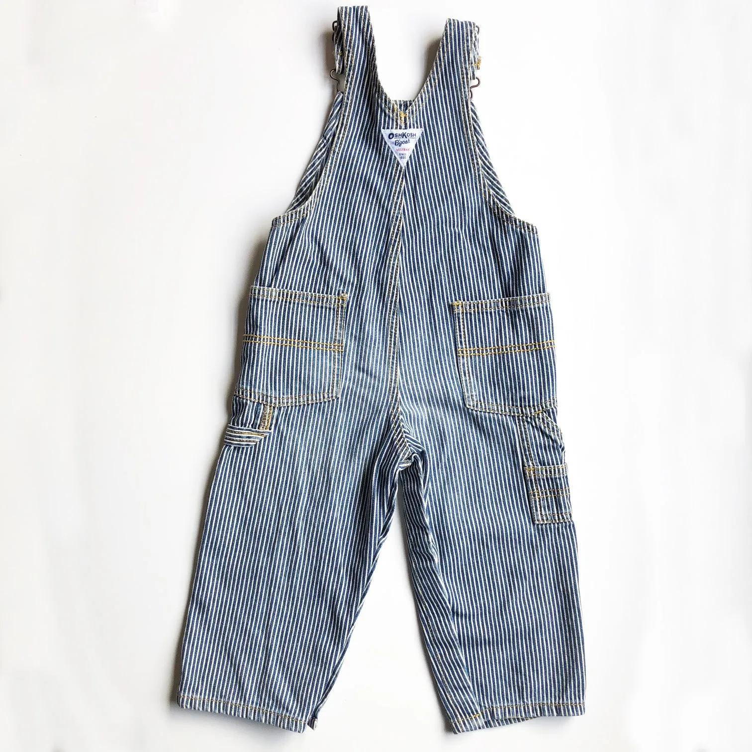 Oshkosh Preloved Stripe Overalls size 2