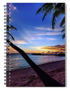 Palm Trees Beach Sunset - Spiral Notebook