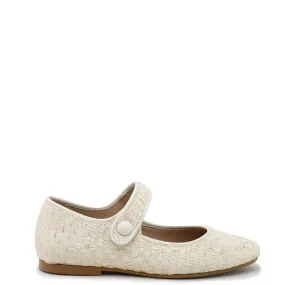 Papanatas Cream Wicker Pointed Mary Jane