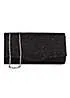 Paradox London Deja Black Glitter Lurex Clutch Handbag