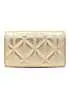 Paradox London Dempsey Champagne Gold Shimmer Quilted Clutch Bag