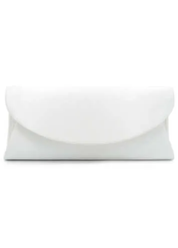 Paradox London Ivory Satin ’Domina’ Clutch Bag