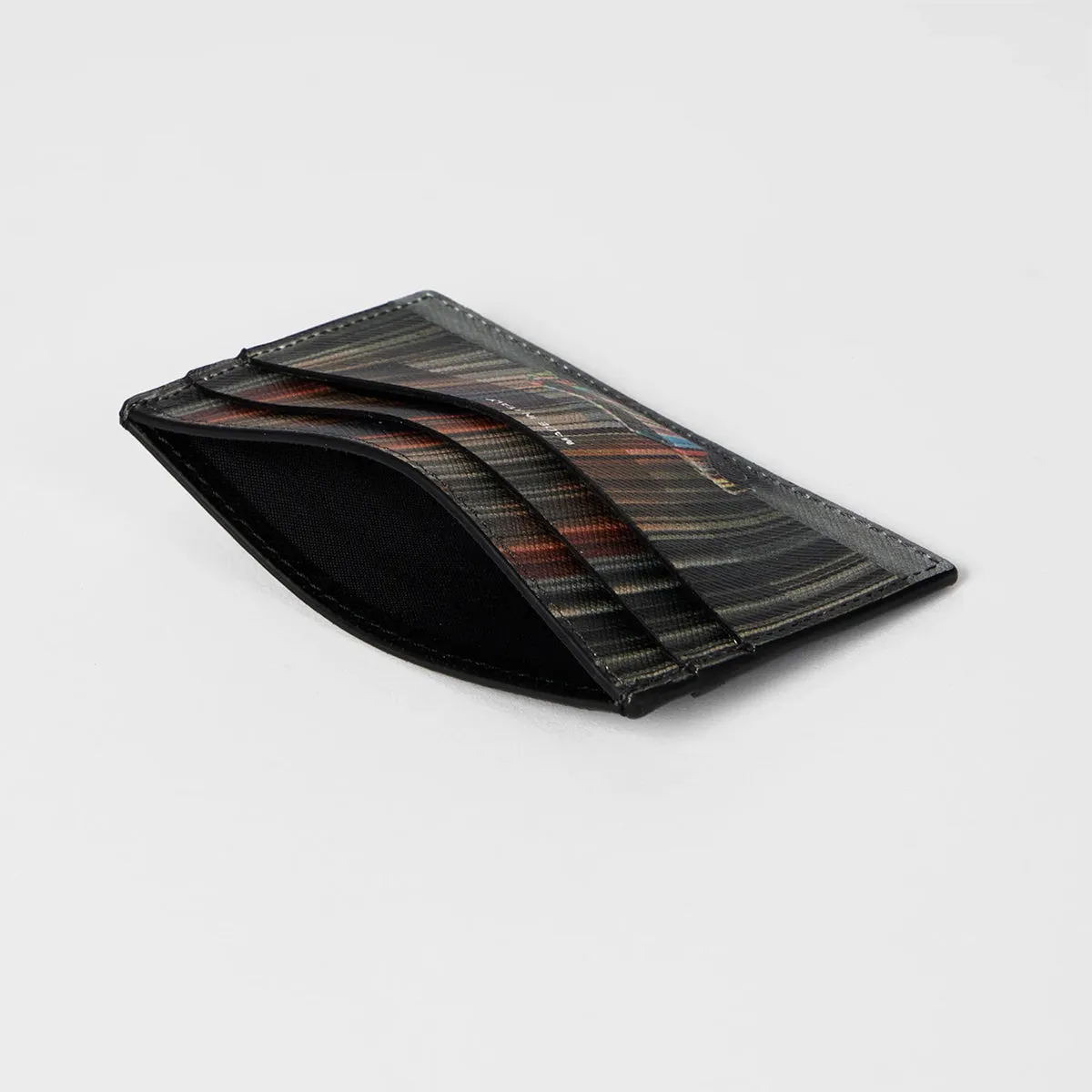 Paul Smith - 'Mini Stripe' Cardholder in Black