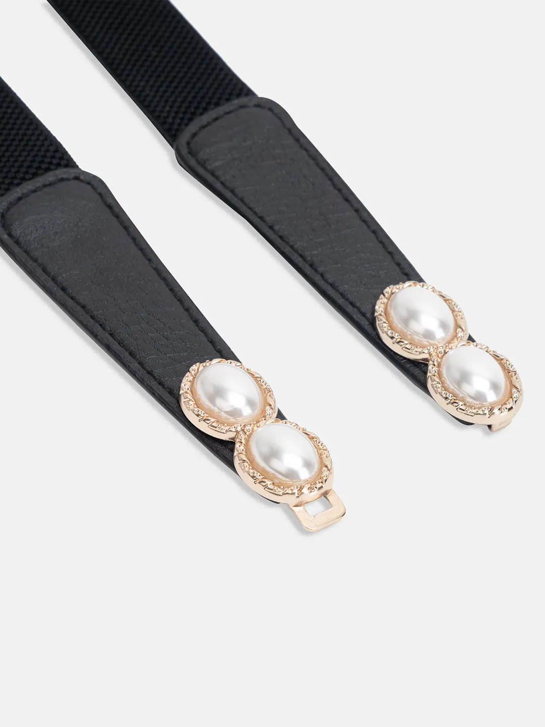 Pearl Buckle Thin Belt