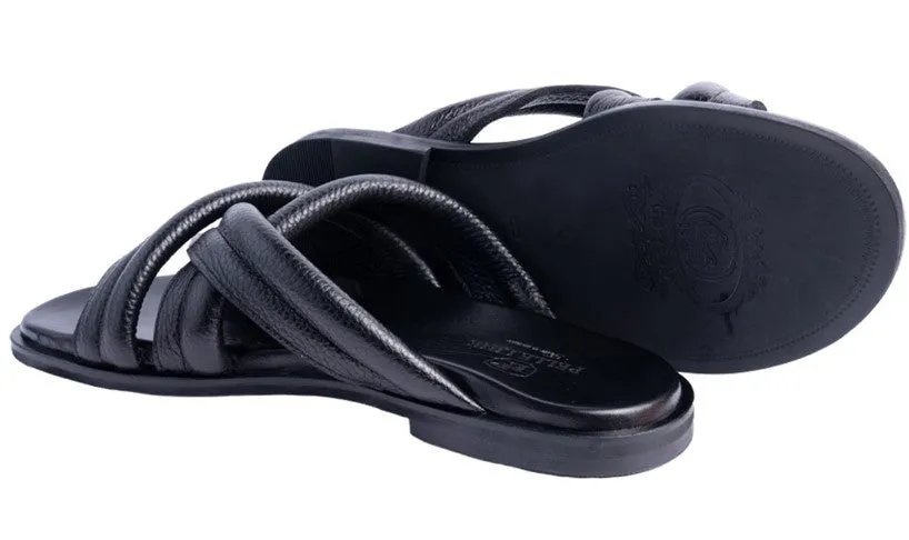 Pelle Balaer Slip-On Calfskin Sandal Black