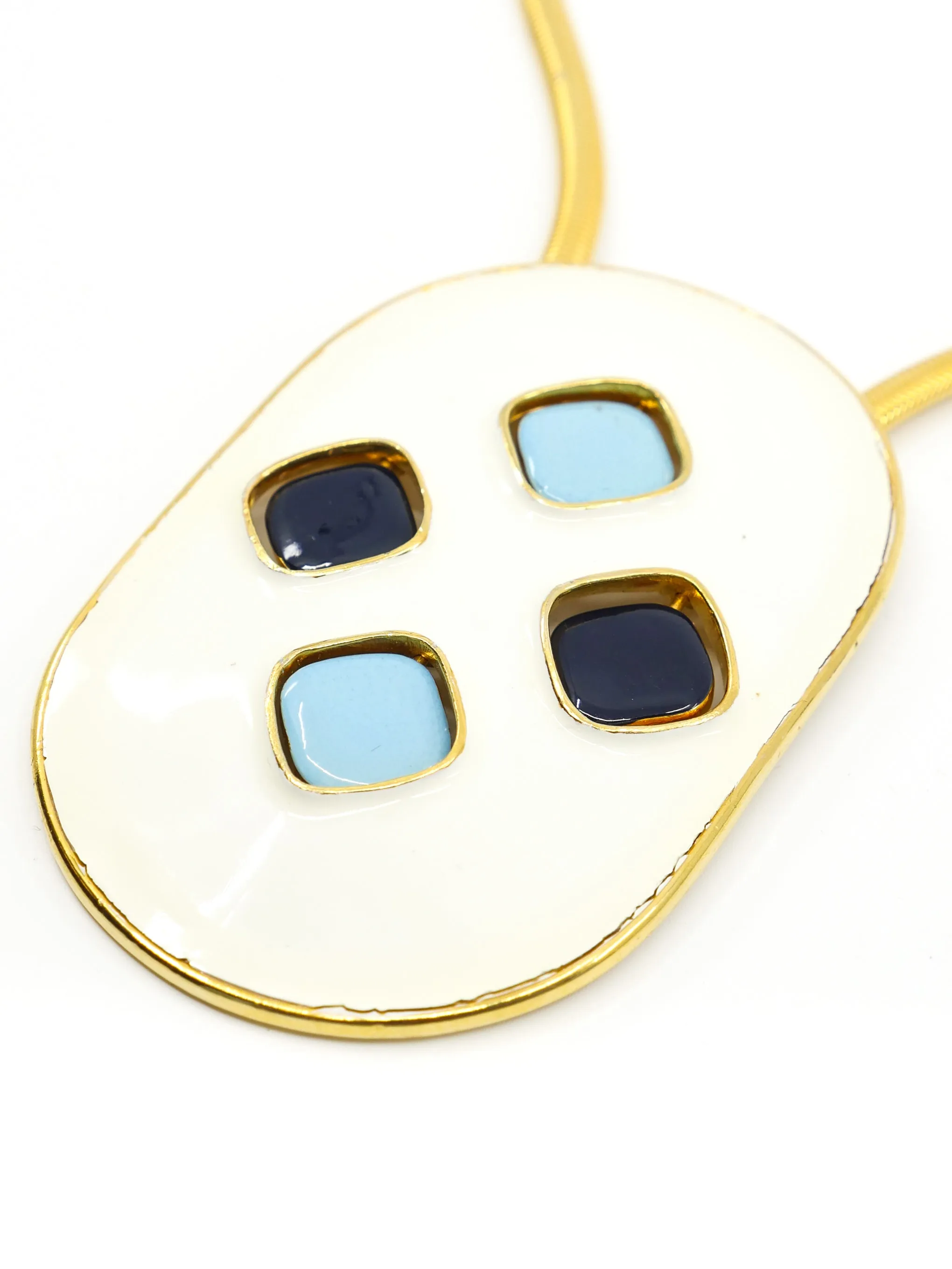 Pierre Cardin Enamel Kinetic Pendant Necklace