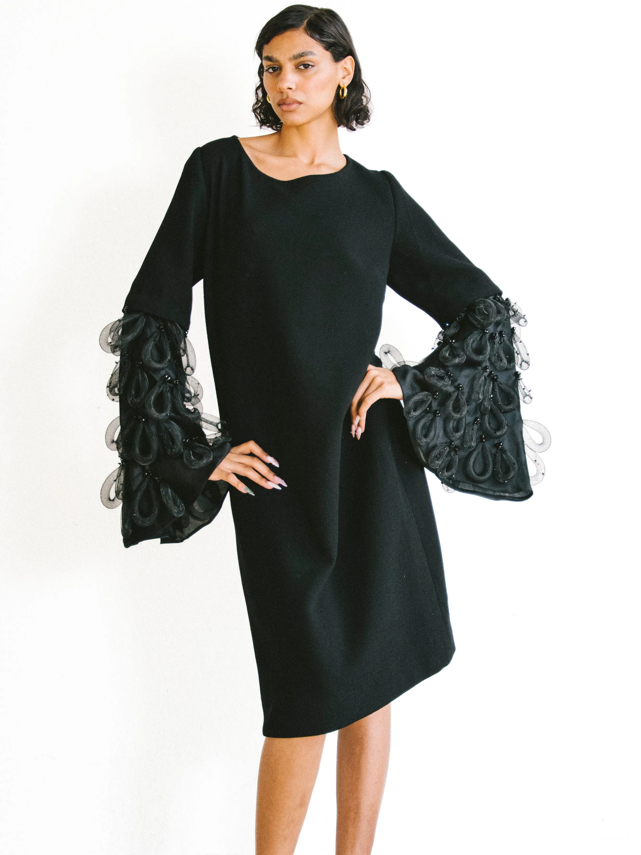 Pierre Cardin Loop Fringed Dress