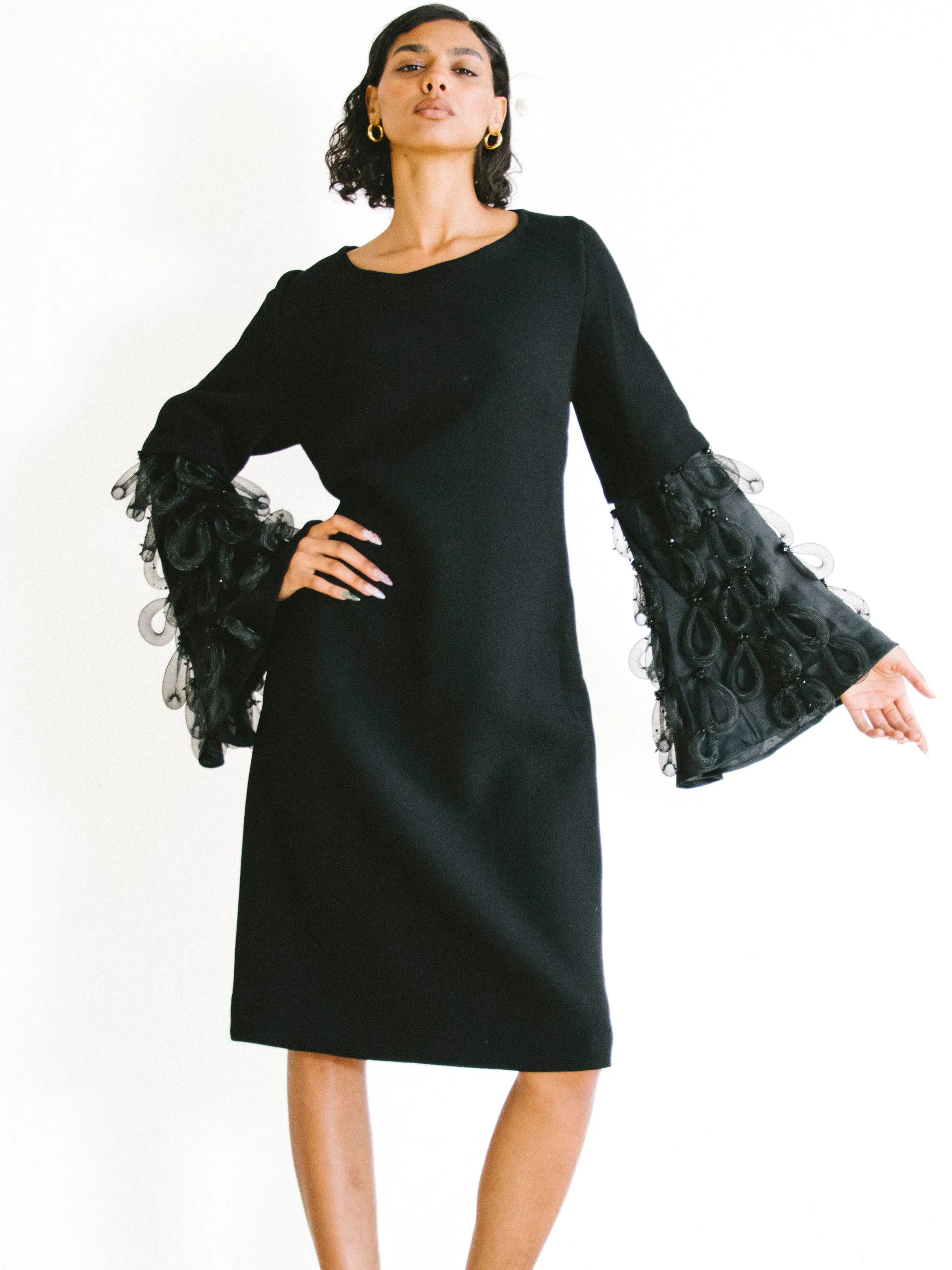 Pierre Cardin Loop Fringed Dress