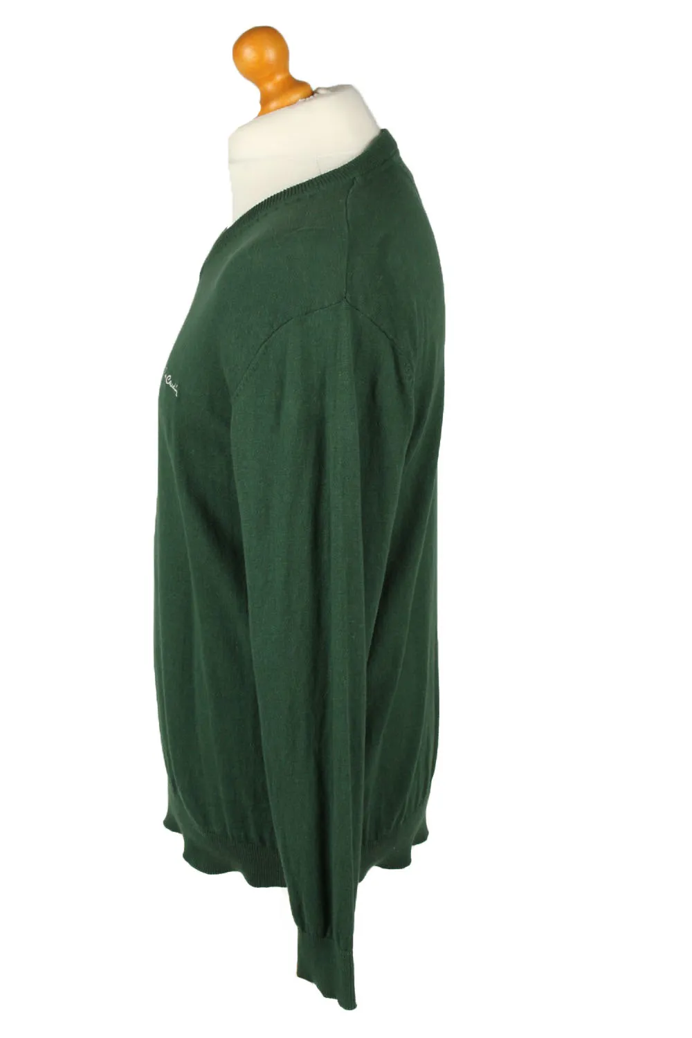 Pierre Cardin Mens V Neck Jumper Green L - Pepper Tree London