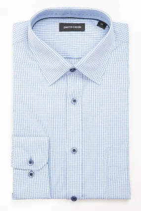 Pierre Cardin Micro Check Long Sleeve Business Shirt