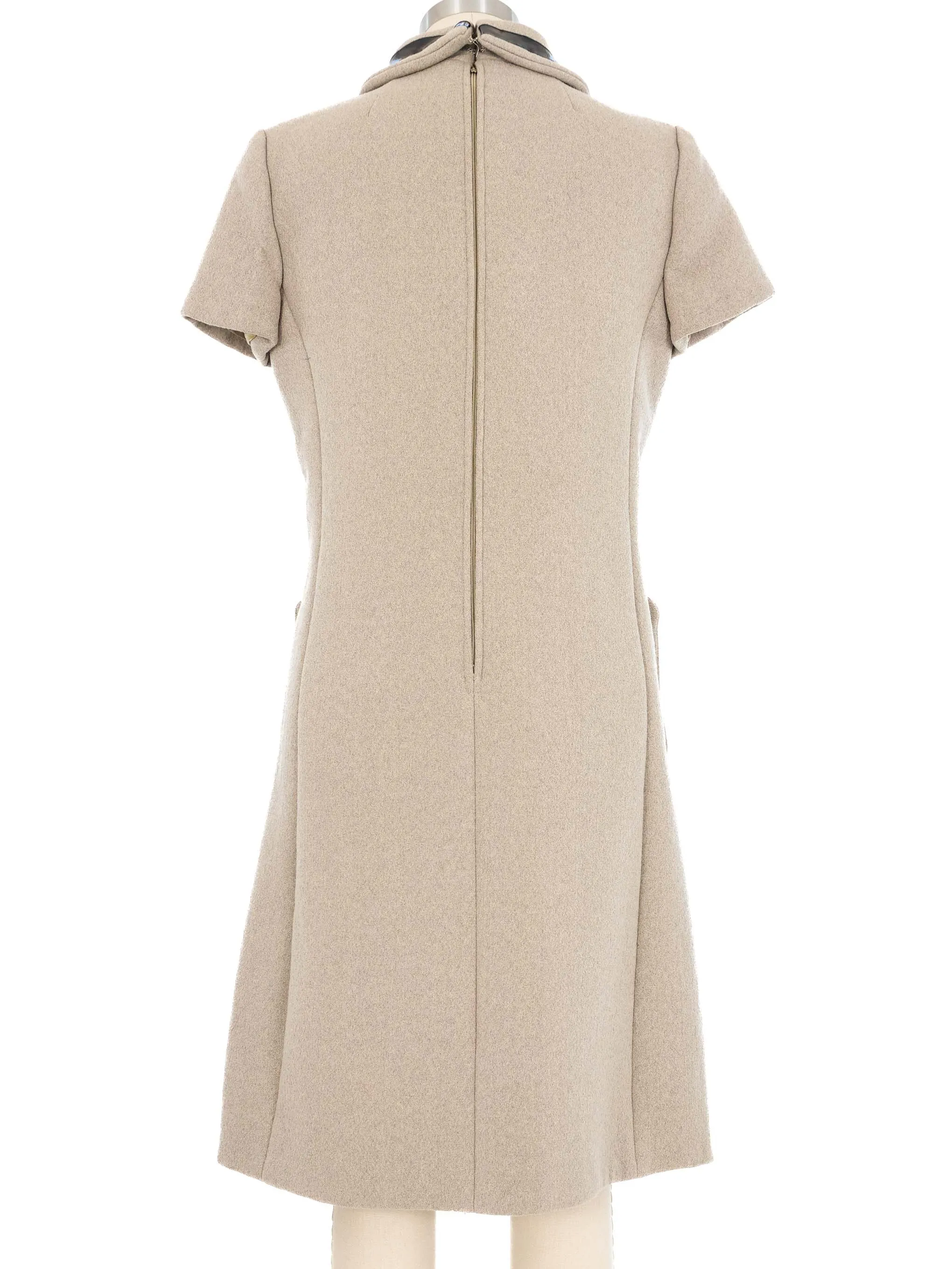 Pierre Cardin Patent Trimmed Dress