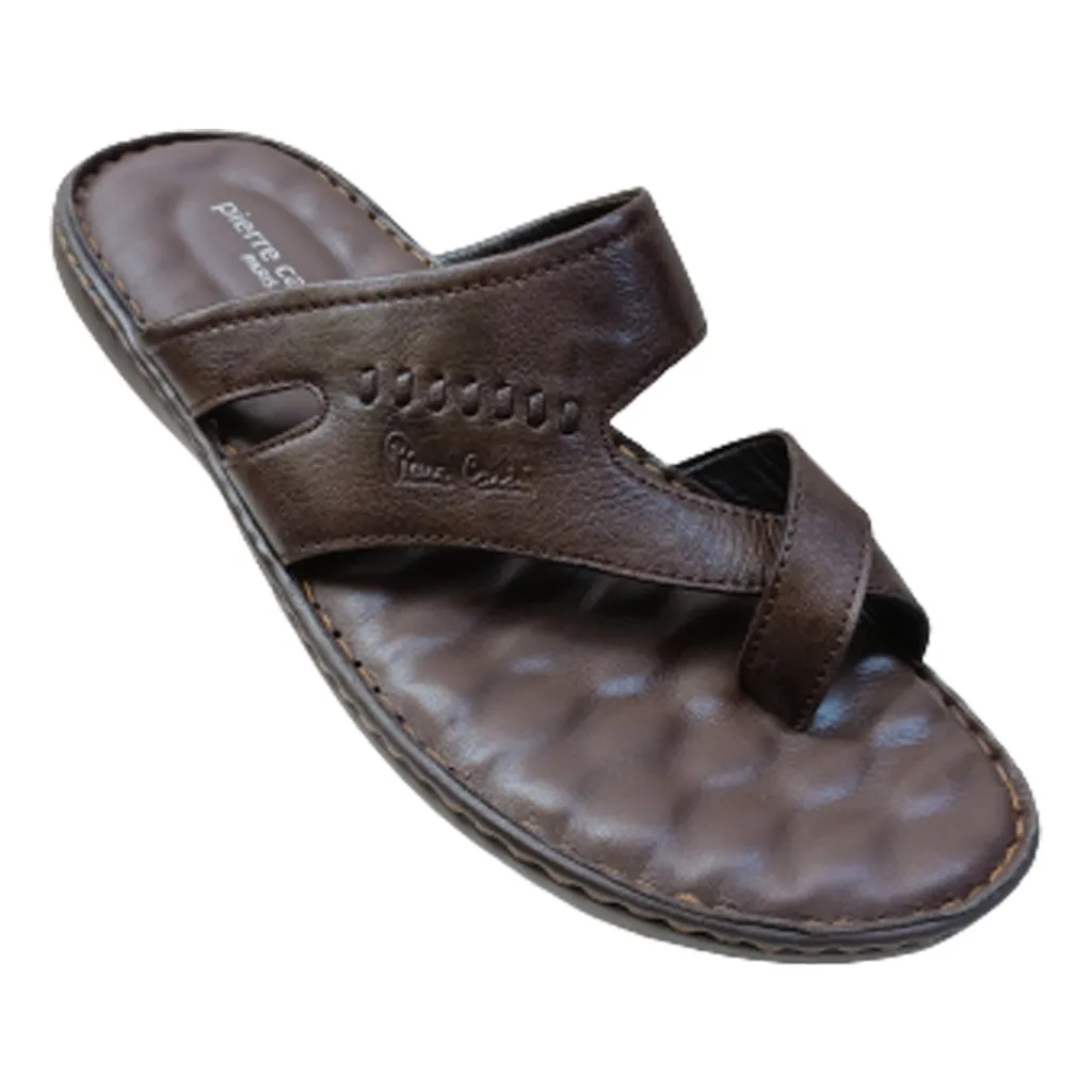 PIERRE CARDIN PC1031 BROWN MEN'S LETHER CHAPPAL