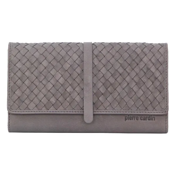 Pierre Cardin Woven Italian  Leather Tri-Fold Wallet PC3317