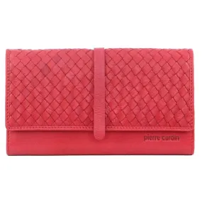 Pierre Cardin Woven Italian  Leather Tri-Fold Wallet PC3317