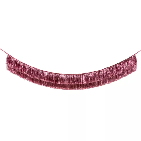 PINK TINSEL FRINGE GARLAND