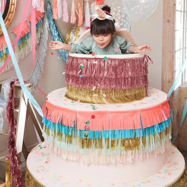 PINK TINSEL FRINGE GARLAND