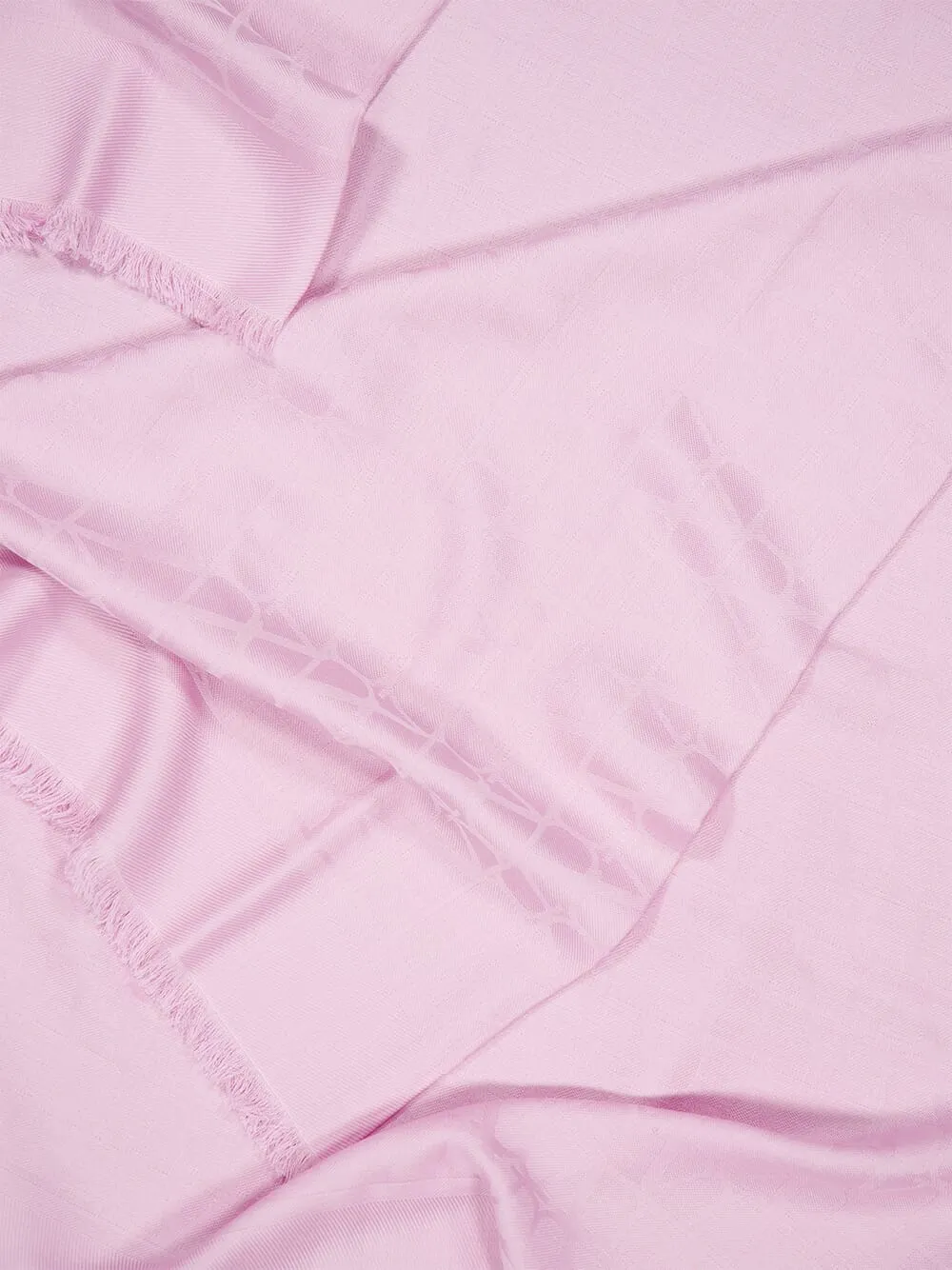 Pink Toile Iconographe Wool and Silk Shawl