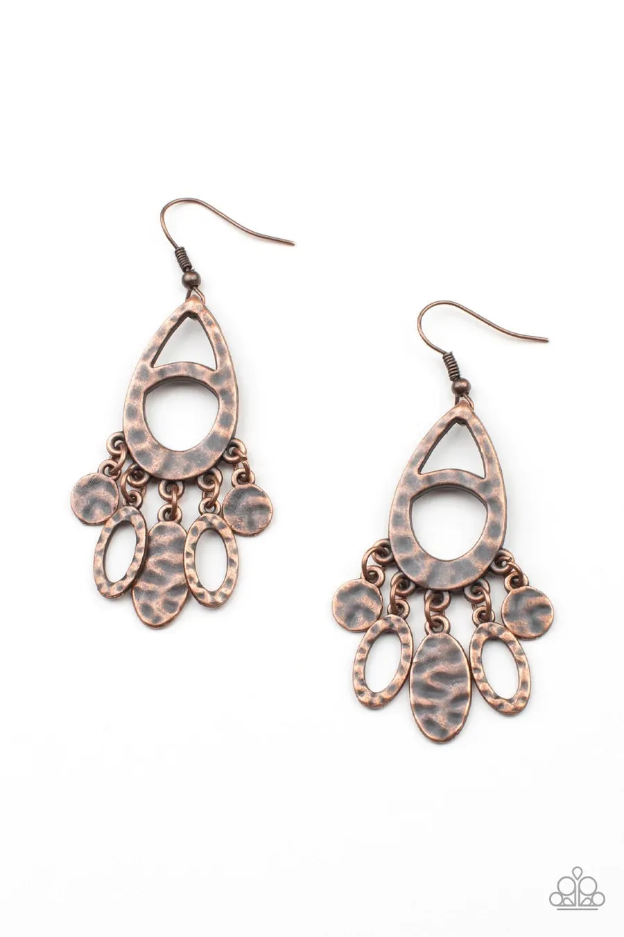 PLAINS Jane - copper - Paparazzi earrings