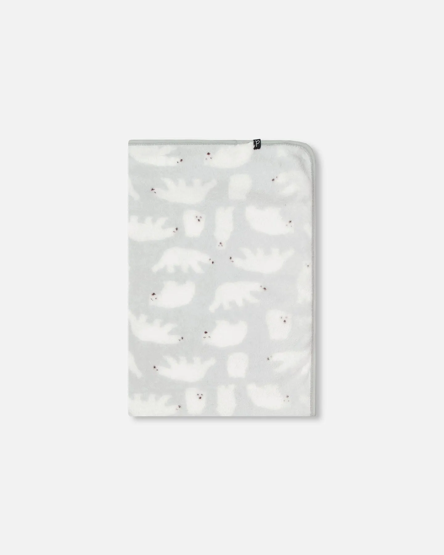 Plush Blanket Gray Printed Polar Bears