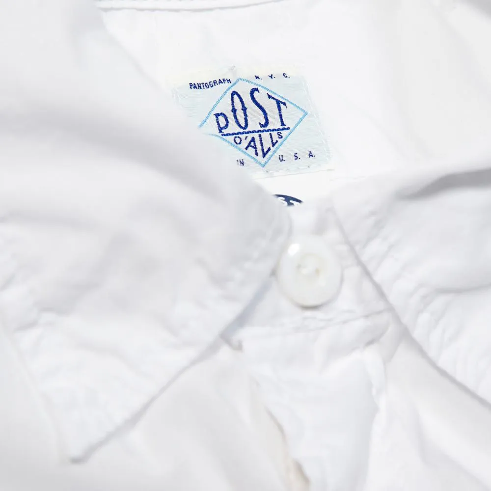 Post Overalls Cruzer ShirtWhite Cotton Broadcloth