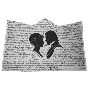 Pride And Prejudice Book Page Hooded Blanket