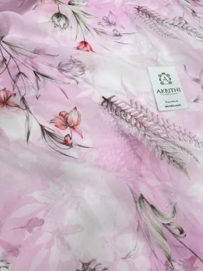 Printed pure muslin fabric