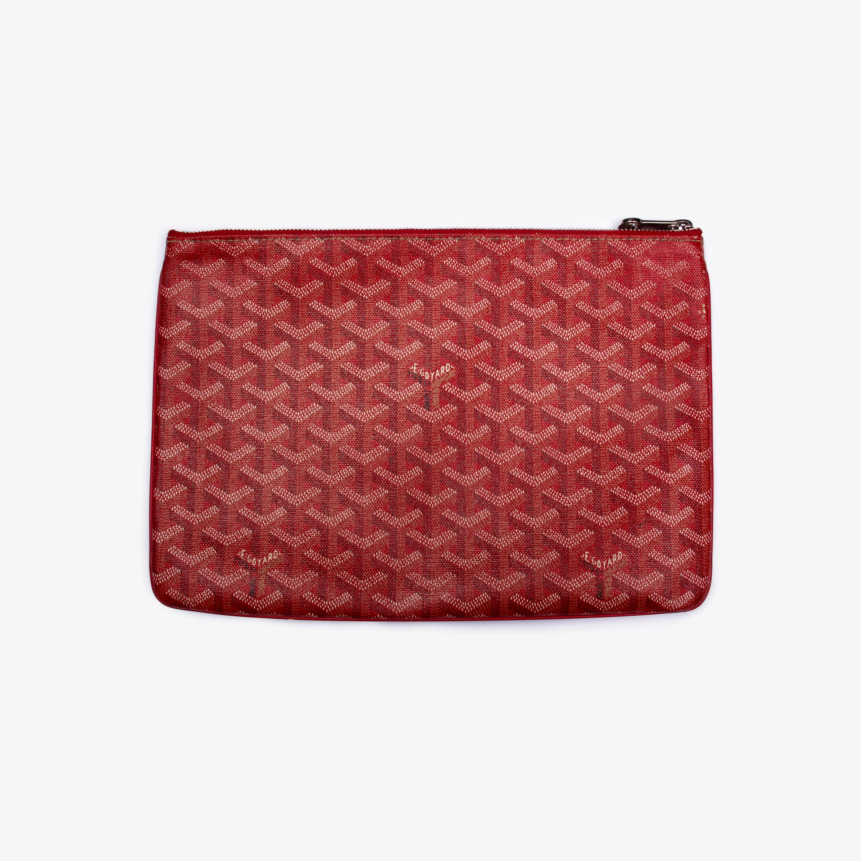 RED SENNA ZIP CLUTCH MM SERVICED BY E