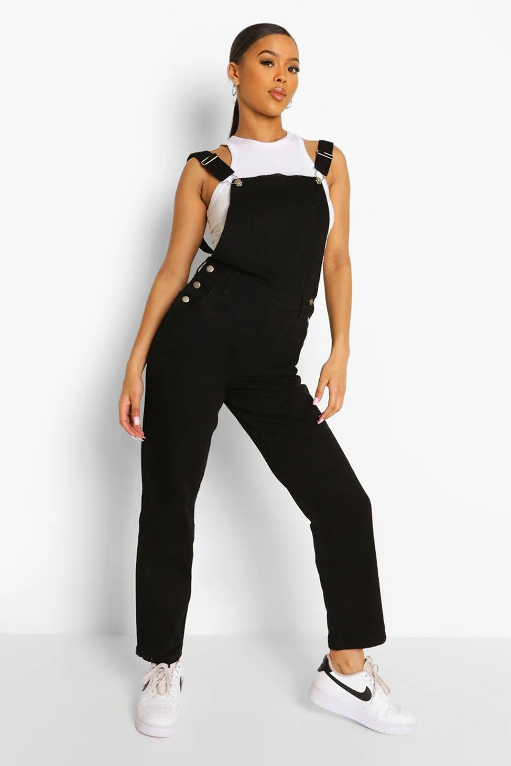 Relaxed Straight Leg Overalls