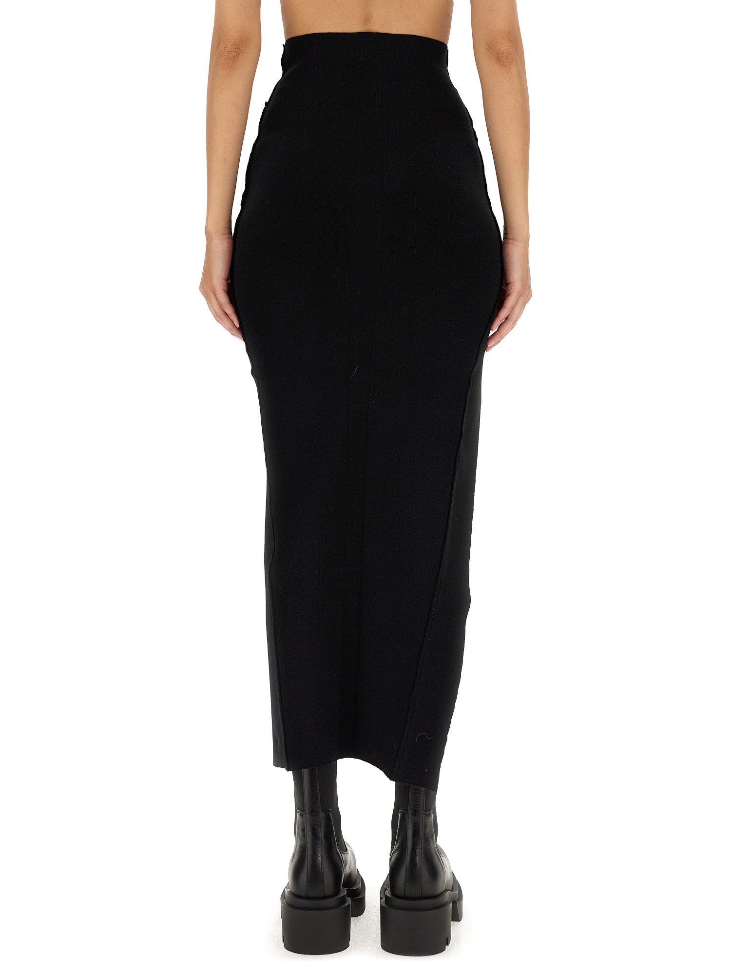 RICK OWENS    VISCOSE KNIT THERESA SKIRT