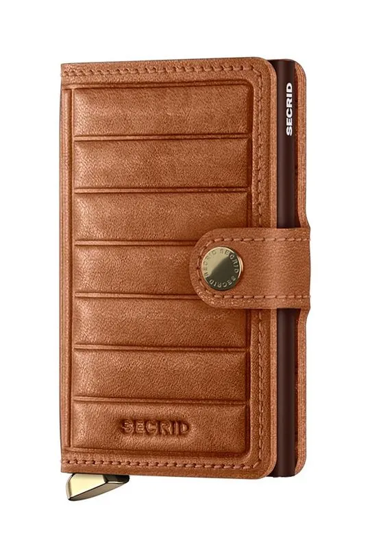 Secrid leather wallet brown color MEl-Cognac