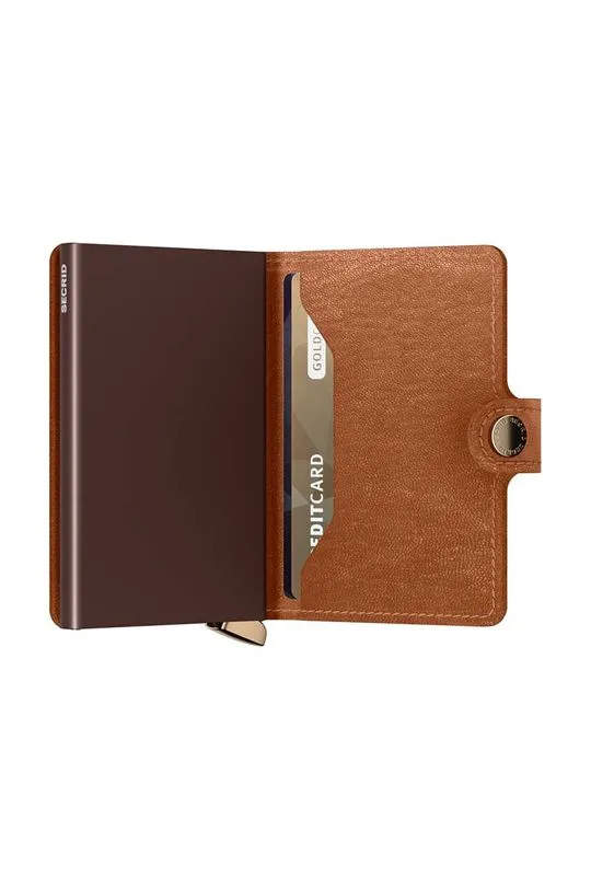 Secrid leather wallet brown color MEl-Cognac