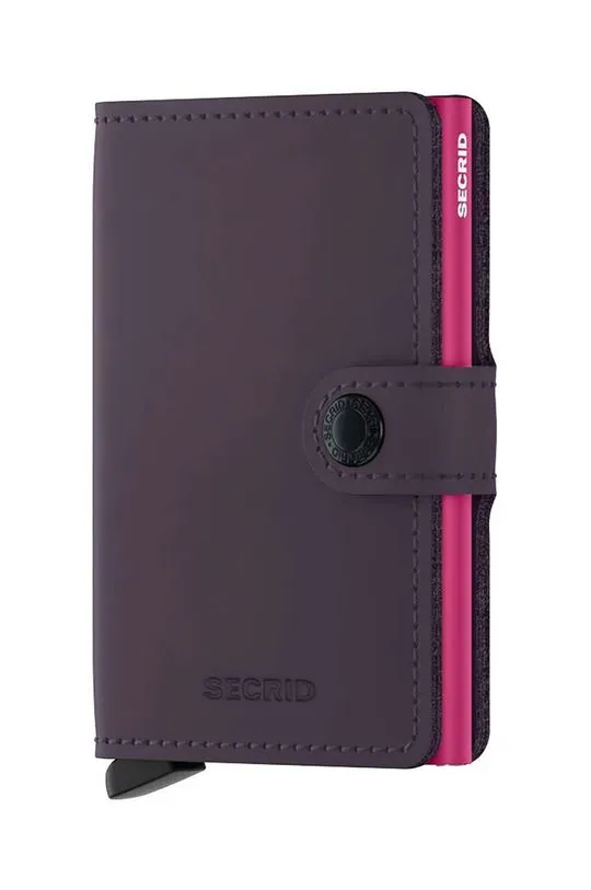 Secrid leather wallet Miniwallet Matte Dark Purple-Fuchsia violet color