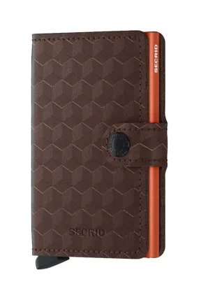 Secrid leather wallet Optical Brown-Orange brown color