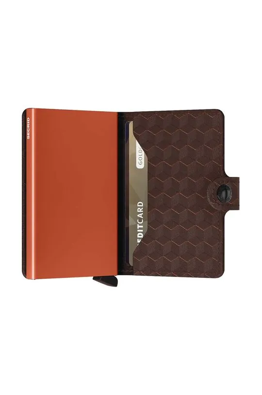 Secrid leather wallet Optical Brown-Orange brown color