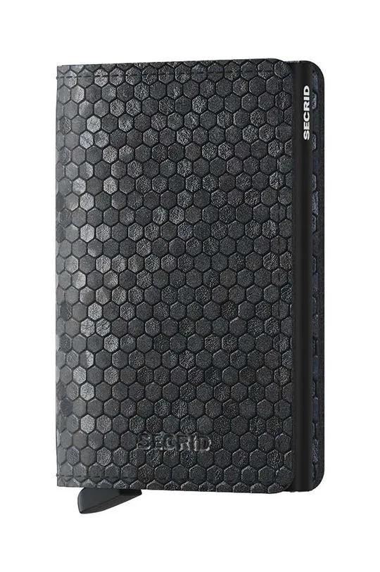 Secrid leather wallet Slimwallet Hexagon Black black color