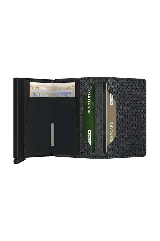 Secrid leather wallet Slimwallet Hexagon Black black color