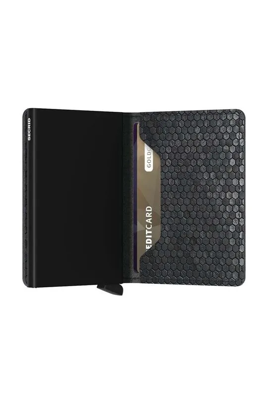 Secrid leather wallet Slimwallet Hexagon Black black color