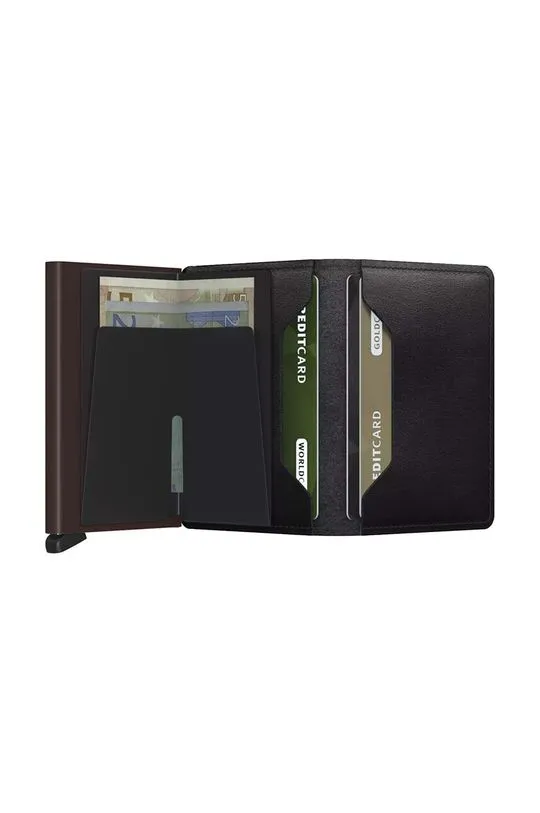 Secrid leather wallet Slimwallet Origina black color SO.BLACK.BROWN