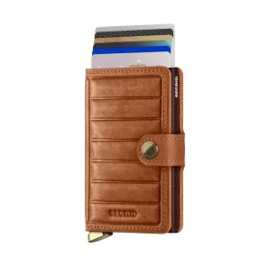 SECRID Mei-cognac mini wallet - emboss lines cognac -                         -                     -                