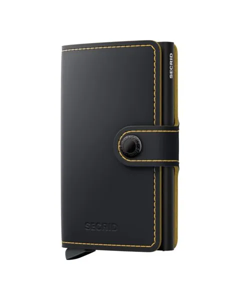 Secrid Miniwallet – Matte Black & Ochre