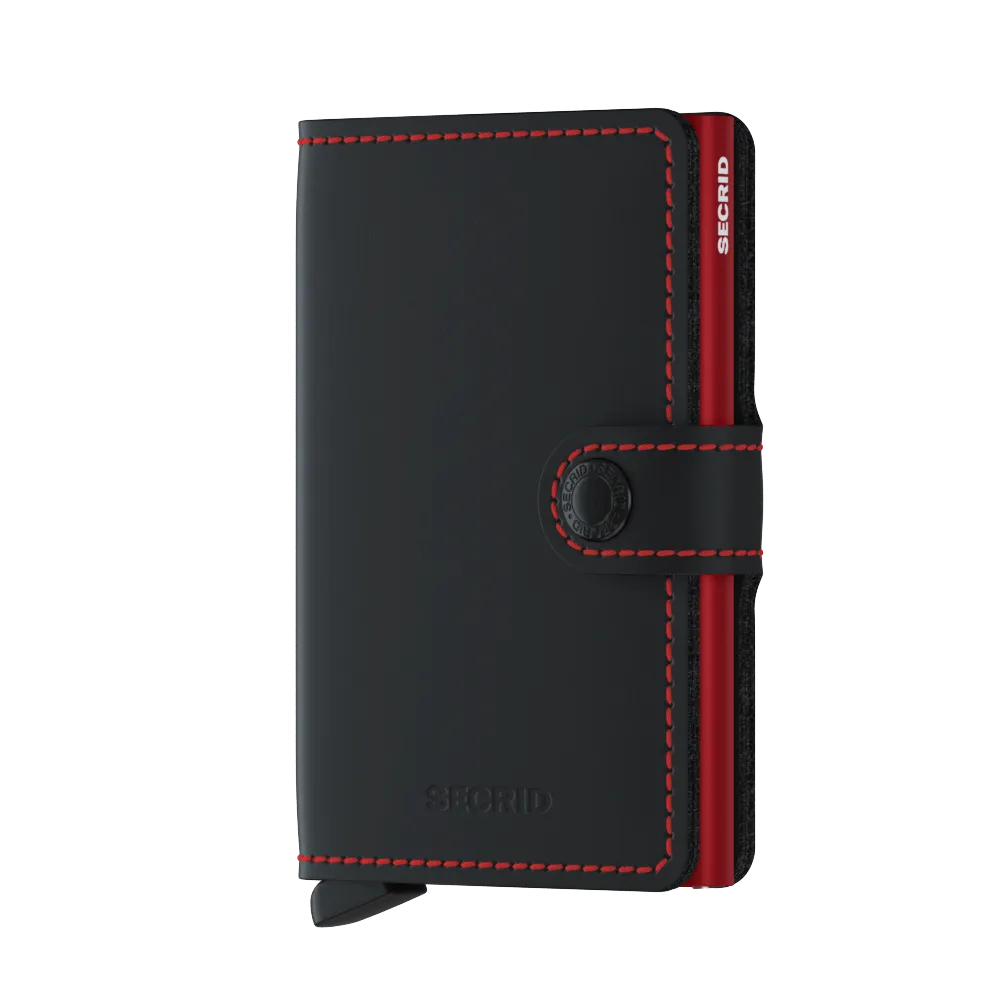 Secrid Miniwallet – Matte Black & Red