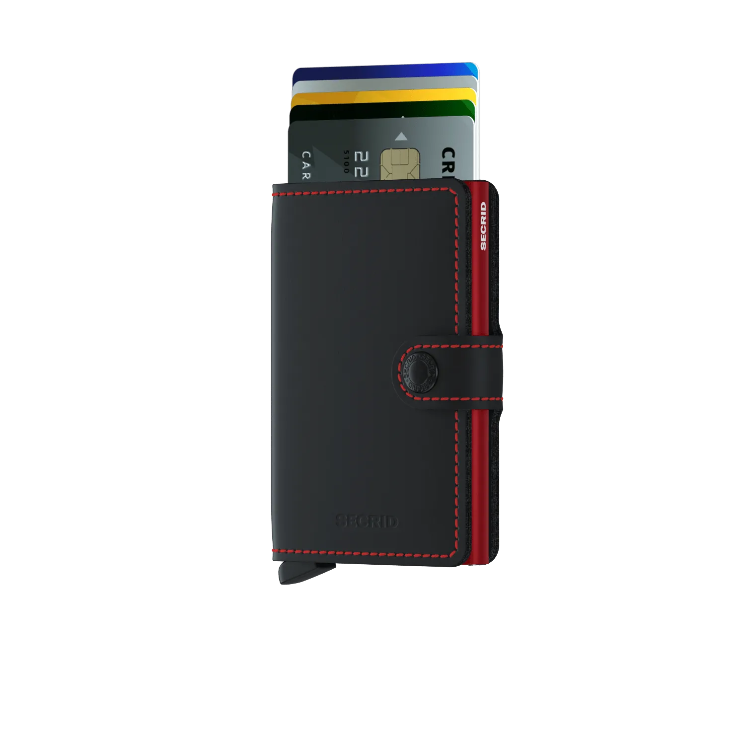 Secrid Miniwallet – Matte Black & Red