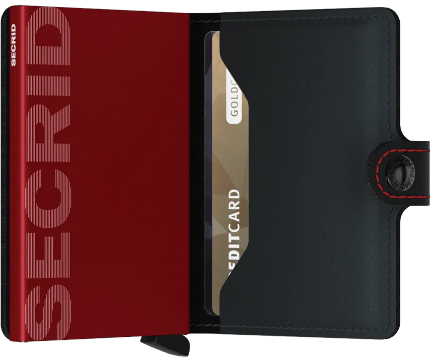 Secrid Miniwallet Matte Black and Red