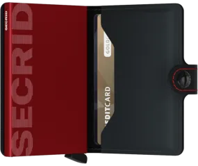 Secrid Miniwallet - Matte Black/Red