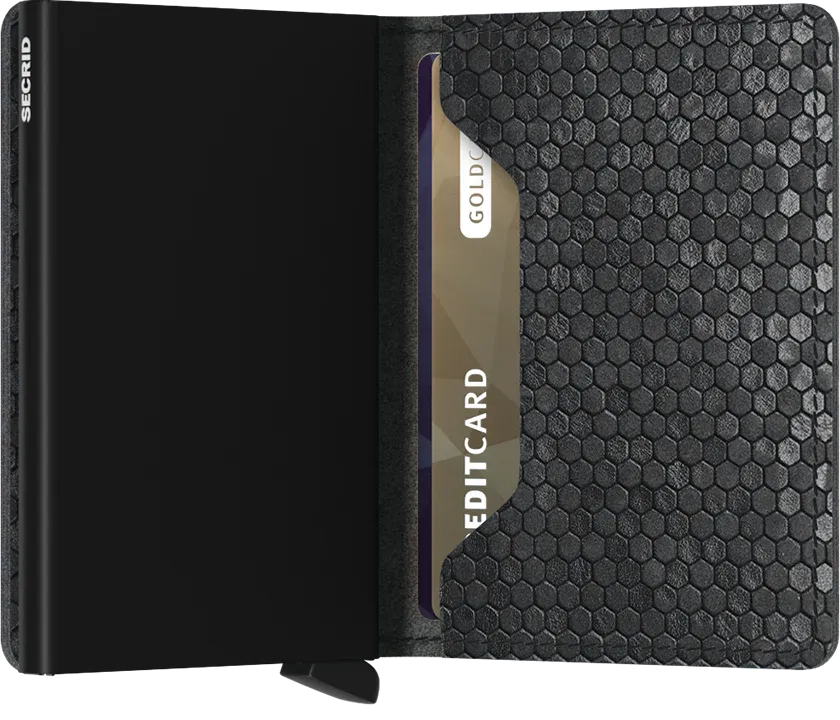 Secrid Original Slim Wallet  Hexagon - Black