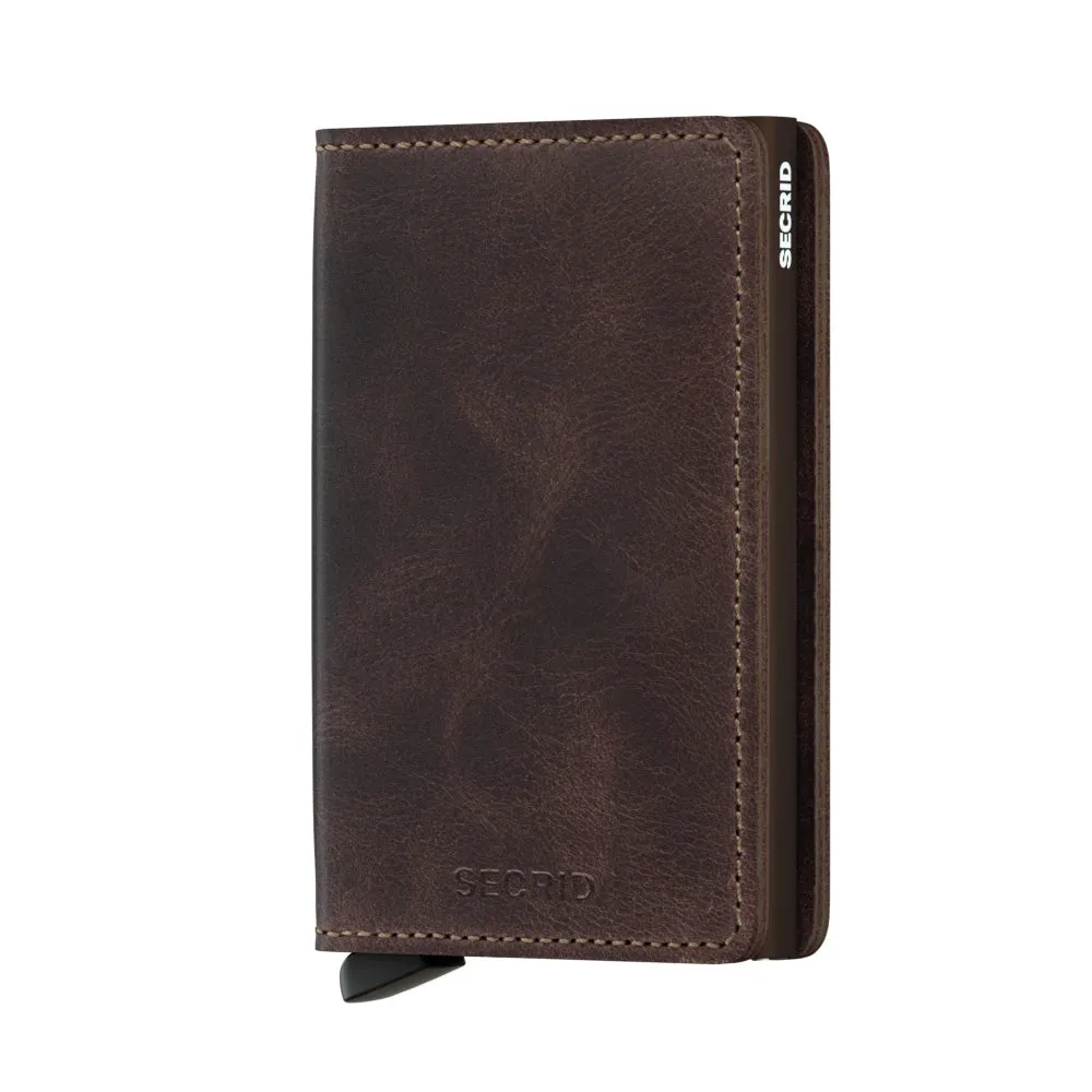 Secrid Slim Vintage Wallet in Chocolate